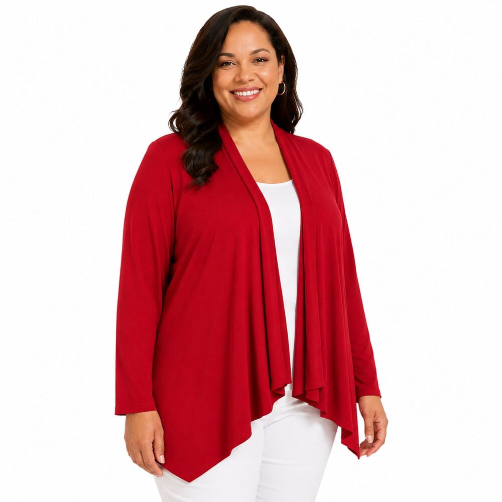 Charter Club Red Cardigan Size 2X Raspberry Red NWOT